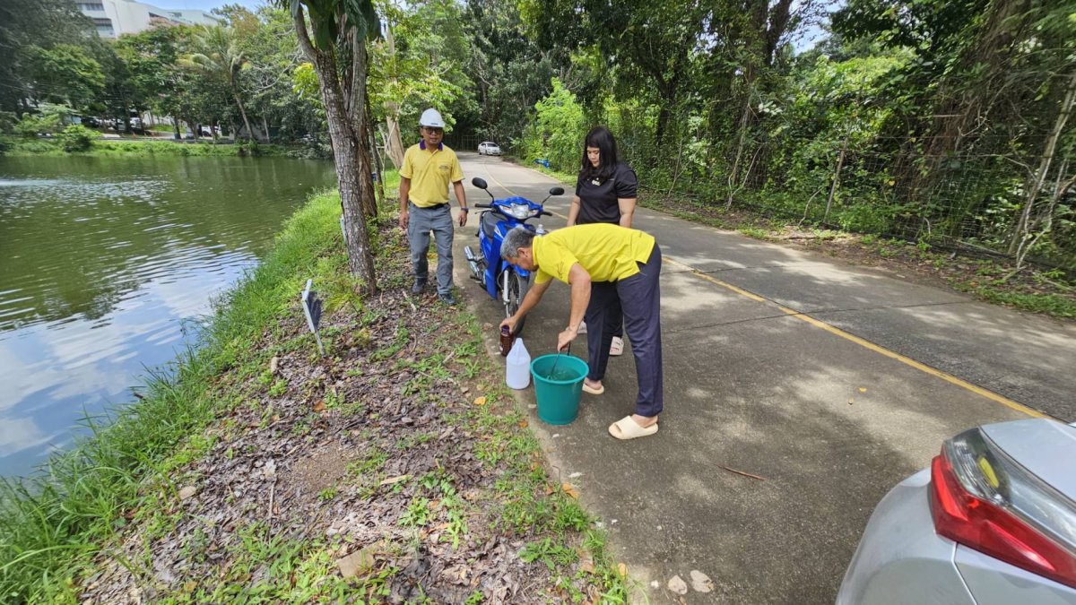 ตรวจคุณภาพน้ำเสียจากจุดรวมบำบัดของมหาวิทยาลัยราชภัฏรำไพพรรณี (2)