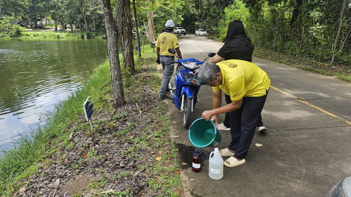 ตรวจคุณภาพน้ำเสียจากจุดรวมบำบัดของมหาวิทยาลัยราชภัฏรำไพพรรณี (3)