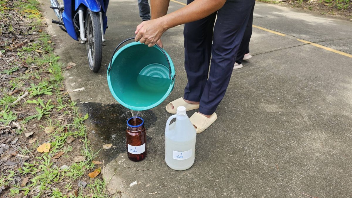 ตรวจคุณภาพน้ำเสียจากจุดรวมบำบัดของมหาวิทยาลัยราชภัฏรำไพพรรณี (4)
