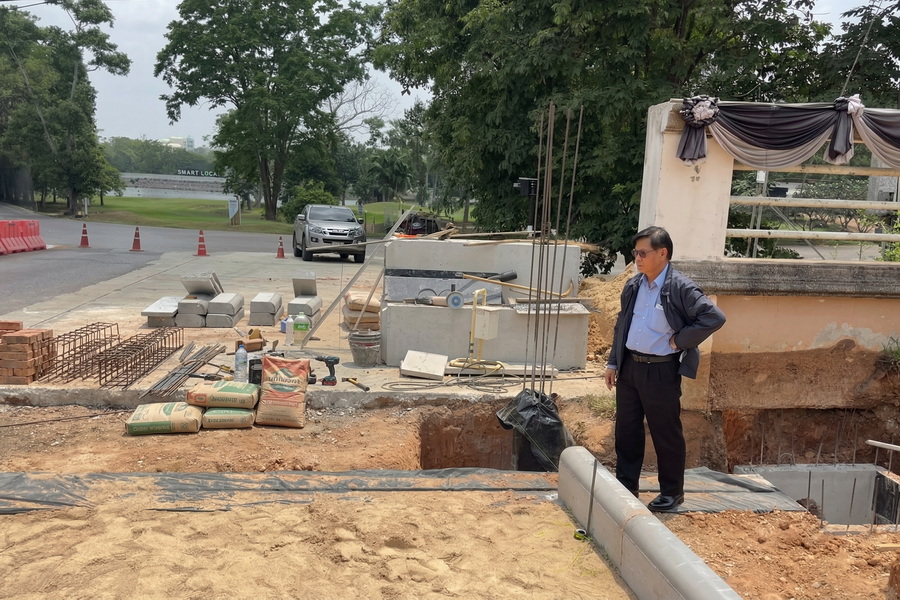 ปรับปรุงประตูทางเข้า ยกระดับทัศนียภาพมหาวิทยาลัย (5)